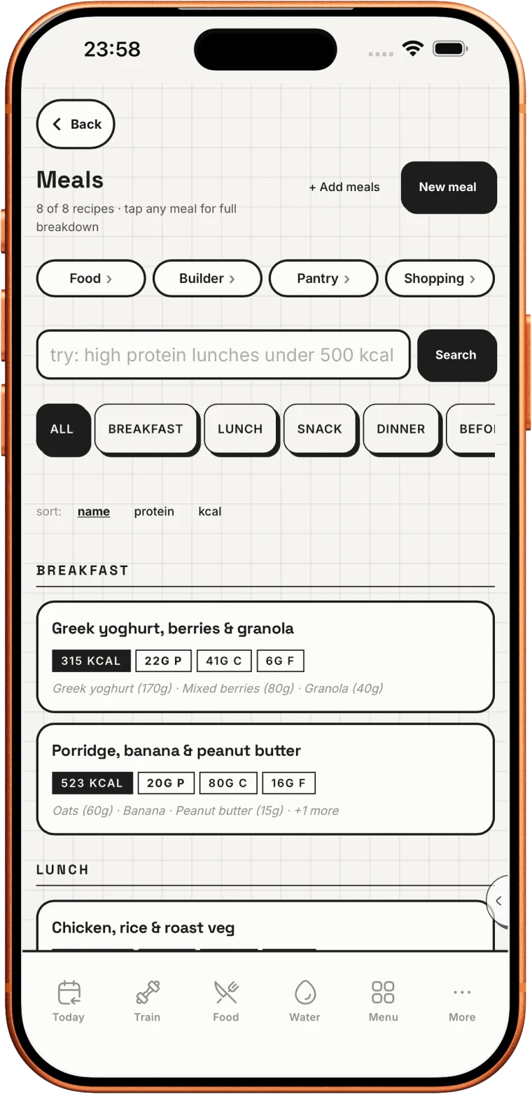 Your usual meals, one tap